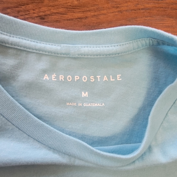 Aeropostale Men's Teal Size Medium T-Shirt - Picture 2 of 5